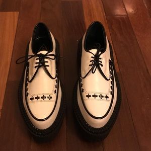 Adieu White Creeper Platforms Size 38/8